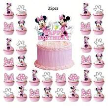 10pcs/Set Birthday Party Theme Cake Decorative Topper Picks, Princess Cake Cards - Multicolor - View 9