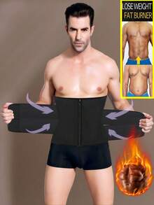 1件装男女通用束腰带，双拉链塑料腰带，收腹塑形，束腰带 - 彩色 - 查看 2