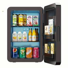 Advwin 22L Mini Fridge For Bedroom, 12v DC Portable Cooler & Warmer, Mini Refrigerator With Glass Front, For Car Office Desk & Dorm Room Food Beverage Skincare Makeup - US A Type Plug(110-127V) - View 11