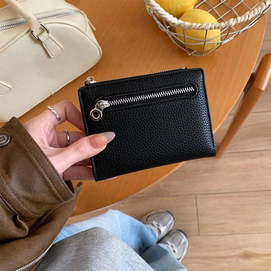 Minimalist Japanese Style Bifold Wallet, Multifunctional Clutch Purse, Unisex Card Holder & Coin Pouch - Multicolor - View 1