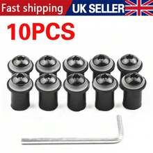Motorcycle Windscreen Screen Bolts Screw Kit M5 Bolts Rubber Well Nuts Washers - Black - View 5