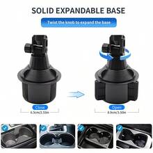 Adjustable Car Cup Holder & Phone Mount With Water Cup Holder Base, Rotatable Car/Truck Navigation Phone Holder - 602 - View 6