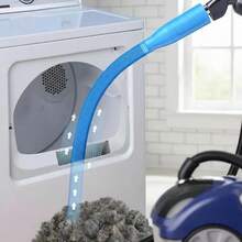 1pc Retractable Dryer Vent Cleaning Hose - Flexible Lint Remover Vacuum Cleaner Attachment, Suitable For Most Vacuums, Laundry Room Vent Cleaning, Dryer Lint Removal | Soft Hose Design | Plastic Material - Blue - View 2