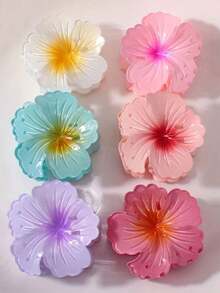 6个渐变色花朵发夹，多功能发爪，适用于丸子头、马尾辫，适合海滩度假、派对、节日、假日、生日等场合，是完美的礼物之选。 - 彩色 - 查看 7