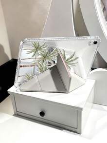 粉色条纹椰树图案平板电脑保护套，兼容苹果Air 11英寸M3（2025款）/M2（2024款）、Air第五代（2022款）、（A16）11英寸第十一代（2025款），也兼容三星Galaxy Tab平板电脑和Kindle Paperwhite第十二代（2024款）。透明背壳，时尚图案保护套，具备自动休眠/唤醒功能和气囊保护，适合作为礼物或办公用品。 - 彩色 - 查看 7