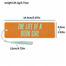 Bookworm Girl Bookmark, Vibrant Dancer Style Acrylic Bookmark, Suitable Gift For Book Lovers - One Size - View 2