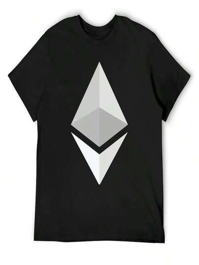 Ethereum Logo Light T-Shirt Luxury T-Shirt Valentines Clothes Plus Sizes Funny Gifts T Shirts For Men Graphic