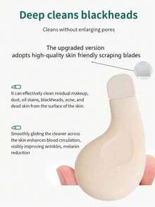 1pc Manual Blackhead Remover, Blackhead Removal Tool, Deep Pore Cleansing Scraper, Blackhead Extractor, Pore Cleansing Master, Comedone Extractor, Whitehead Remover, Facial Cleaning Tool, Beauty Care Tool, Non-Electric Skin Care Brush, Smooth Texture, Mint Green Handle, Easy To Grip, Pore Cleansing Accessory - Multicolor - View 19