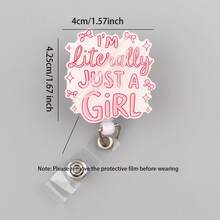 Cute Design 2D Flat Retractable D Card Holder, Nurse Hospital Badge Holder Office Lanyard, 1 Surface With Protective Film - A - View 9
