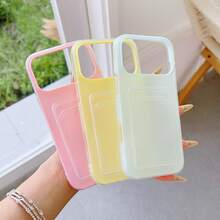 The New Two-In-One Jelly Card Holder Phone Case Is Compatible With Phone 17 Pro Max/17 Pro/17/16 Pro Max/16 Pro/16/16 Plus/15/15 Pro Max/15 Pro/15 Plus/14 Pro Max/14 Pro/14 Plus/14/13 Pro/13 Pro Max/13/12 Pro/12 Pro Max/12/11. - Yellow - View 10