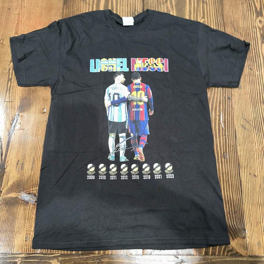 Lionels Messis World Cup Adult Medium T-Shirt - Black. - 黑色 - 查看 1