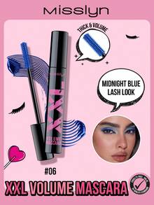 MISSLYN-XXL睫毛膏，可水洗睫毛膏，丰盈、纤长、定型、卷翘，多效合一，可叠加涂抹，防晕染，持久不脱妆，浓密效果，根根分明，纯正色素，不结块，情人节礼物 - #6 - 查看 2