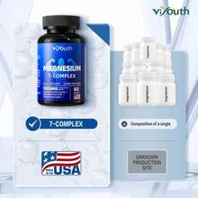Viyouth 7 In 1 Magnesium Complex | High Absorption | 1000mg Magnesium + Vitamin, Zinc | 60 Capsules - Gluten-Free, Non-GMO, Dietary, Healthcare Supplement [Free Shipping](2026 Latest Version) - 1PCS - 查看 5