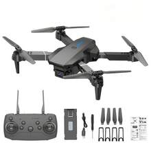E88 Pro Drone With 4K HD Dual Camera 100m Remote Control Distance Fast Shipping Foldable Design Folding - Black -4K- Dual Batteries + Storage Case - View 3