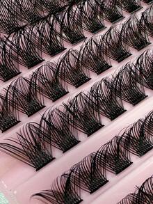Hinarin 120 Pcs D Curl Cluster Faux Mink Fake Eyelashes Individual Lashes Natural Look Lashes Fluffy Soft Crossed 8-16mm Mixed Cluster Lashes DIY Eyelashes Lash Clusters,Eye Lash Clusters,Individual Eyelashes,Lashes,Fake Lashes - D - View 7