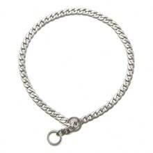 Collar de perro de acero inoxidable resistente a mordeduras - Plateado - Ver 4