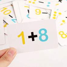 蒙特梭利益智玩具刺猬木制计数积木，包含计数棒和闪卡，数学学习拼图，儿童加减法教育游戏 - 彩色 - 查看 7