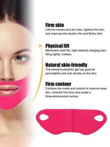 5pcs/Set V-Shaped Face Lifting Bandage, Facial Firming Mask, Face Shaping Belt, Non-Irritating Removable Neck Wrinkle Patch, Skincare Tools, Disposable Face Slimming Belt - Multicolor - View 2