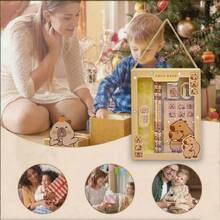 Juego de papelería infantil (incluye estuche): 5 piezas de papelería con dibujos animados (lápiz, borrador, sacapuntas, regla y cuaderno) | Ideal para la vuelta al cole, regalos y tareas escolares. - Camel - Ver 8