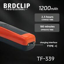 BRDCLIP 专业男士理发套装，可调节理发器，精准剪发电动理发器，带液晶显示屏，沙龙级 TF-339+619 - 彩色 - 查看 7
