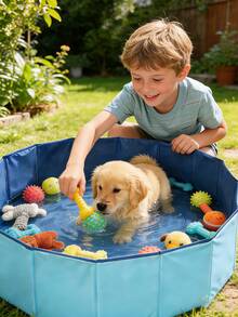 Foldable Dog Pet Bath Pool Collapsible Dog Pet Pool Bathing Tub Kiddie Pool Doggie Wading Pool For Puppy Small Medium Large Dogs Cats And Kids   Foldable Dog Pool Portable Pet Bath Tub And Kiddie Swimming Pool Collapsible Bathtub For Puppies Small Medium And Large Dogs Cats And Kids - Multicolor - View 9