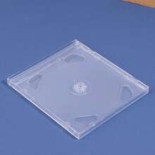 Caja de DVD de doble disco de plástico transparente, caja de paquete de almacenamiento de CD portátil, caja de DVD duradera, caja de almacenamiento de disco de DVD de CD grueso X5LL - 1 pieza - Ver 7