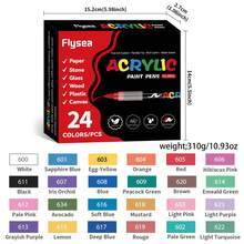 Set di pennarelli acrilici da 8-240 colori, punta morbida con inchiostro liquido, adatti per studenti, impiegati, studenti d'arte, fai da te, pittura su rocce, calligrafia, scrapbooking, scrittura a mano, realizzazione di biglietti, carta nera, pittura su pietra, decorazioni natalizie, legno, plastica, tela - Multicolore - Visualizzare 31