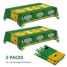 Disposable Plastic Tablecloths With Graduation, Party, Holiday Themes, Waterproof And Oil-Proof For Decoration - Multicolor - View 2