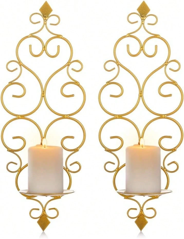 Applique da parete portacandele - 2pz - Visualizzare 1