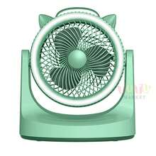 Mini ventilador de escritorio, con tres niveles de velocidad ajustables, ideal para dormitorios y oficinas, con rotación de 180° arriba y abajo, ventilador USB para estudiantes, perfecto para oficinas, dormitorios y espacios de estudio. - Verde - Ver 12