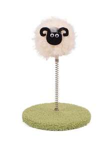 1个休闲趣味可爱创意草地底座弹簧摇摇绵羊奶牛毛绒玩具，适合小型/中型猫狗，耐抓耐咬，互动玩具，可锻炼身体，缓解焦虑，促进感情。 - 彩色 - 查看 12