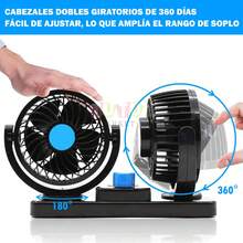 1 Pieza Ventilador De Coche, Ventilador De Asiento Trasero De Doble Cabeza Con Viento Potente, 3 Velocidades De Viento, áNgulo Ajustable De 360 Grados, Alto Flujo De Aire, Bajo Ruido, Promueve Efectivamente La CirculacióN Del Aire, VentilacióN Y Enfriamiento, Esencial Para Los Viajes De AutoconduccióN, FáCil De Instalar, Se Puede Plegar Y Ocultar Debajo Del Reposacabezas,Con Alta Potencia De Viento Y Bajo Ruido - Ventilador de coche negro - Ver 3