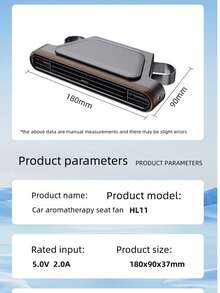 Được trang bị dây nguồn USB, tích hợp chức năng điều hòa không khí, 3 tốc độ gió, quạt kép tích hợp, công tắc độc lập, thiết kế nhỏ gọn, kiểu dáng chuyên nghiệp và hoạt động êm ái, phù hợp cho xe tải, xe van và xe sedan. - màu đen - Xem 7