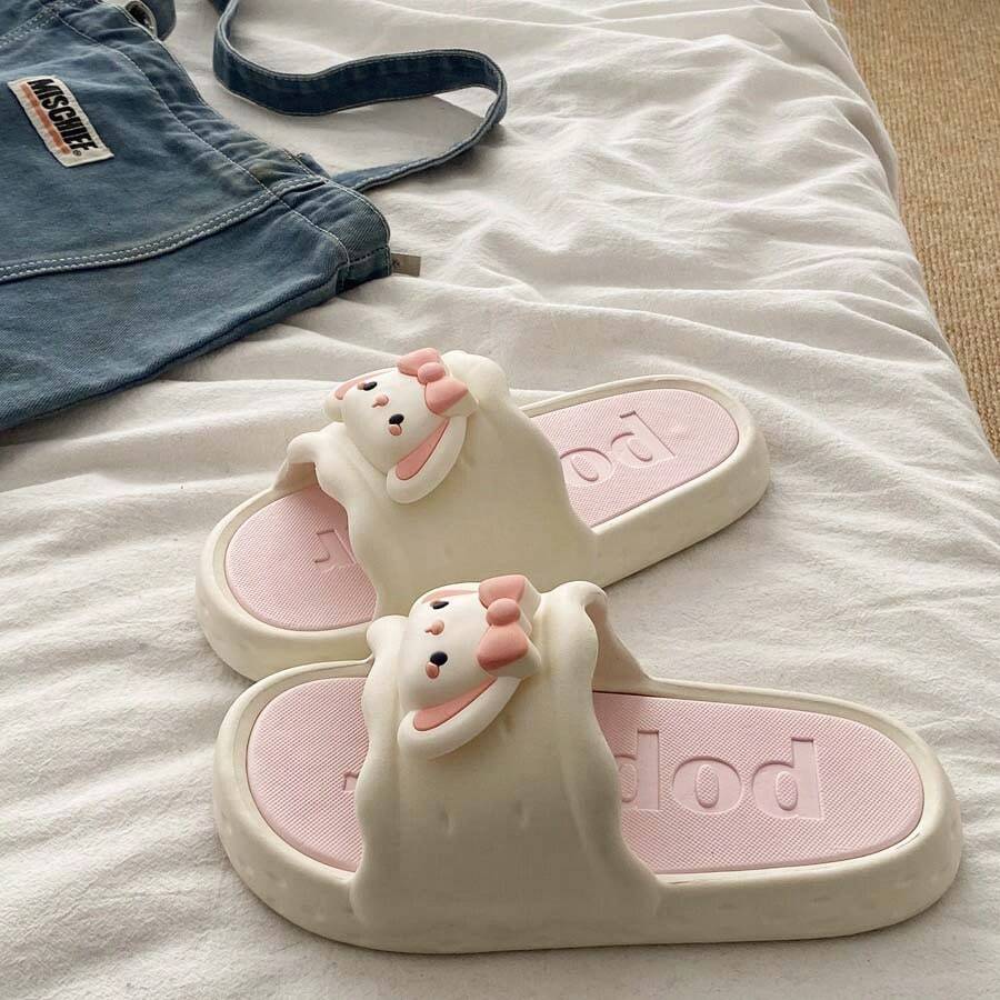 Women's Summer New EVA Slippers, Cute & Sweet, Thick Sole, Non-Slip, Comfortable Soft Bottom One-Strap Sandals