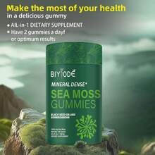 GWYNNE Shilajit Seaweed Gummies 1600Mg Immune Support Supplement Calcium Promotes bone and joint growth 60 Gummies - 2 piezas - Ver 3