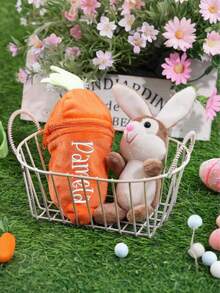 Personalized Carrot Rabbit: Double-Sided Carrot Keychain, Customized Toy Keychain, Easter Double-Sided Rabbit Keychain - Multicolor - View 6