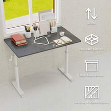 Study Desk - Height Adjustable, Multifunctional Home/Office, Compact Design, Multicoloured Optional. - B - View 3