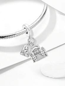 1颗925纯银埃菲尔铁塔吊坠珠，适合女士手链、手镯DIY饰品制作及日常配饰装饰。 - 串珠1 - 查看 4