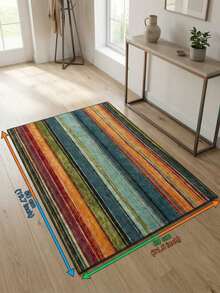 1 件 850 克/平方米金色菱形天鹅绒地毯,采用压花底背和简约波西米亚风格的彩虹条纹图案,为客厅、书房、入口和室内空间增添现代艺术气息。 - 彩色 - 查看 16