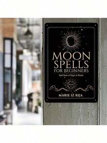 1PC Moon Spells Beginners, Magic Book, Witchcraft Spells Guide, Black And Gold Design, Occult Enthusiasts, 8x12 Inches/ 20x30 - 多色的 - 查看 5