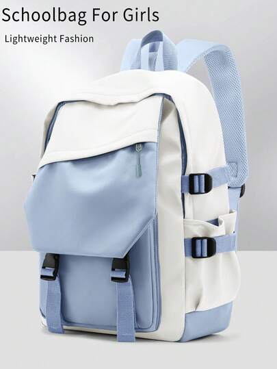 Lightweight And Durable Backpack Suitable For Middle School, High School And College Students, Can Fit 14-16 Inch Laptops, Large Capacity For Daily School And Travel Use, With Side Water Bottle Pockets, Multipurpose Backpack For Male And Female University Students