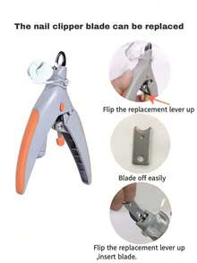 1pc 5X Magnifying Pet Nail Clipper With LED Light - Multicolor - View 6