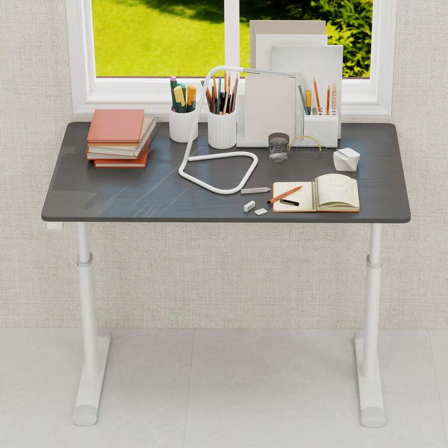 Study Desk - Height Adjustable, Multifunctional Home/Office, Compact Design, Multicoloured Optional. - B - View 1