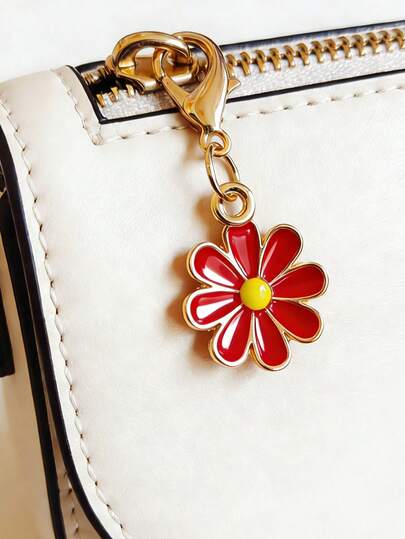 1pc/3pcs/8pcs Candy Color Flower Keychain, Portable Lobster Clasp Pendant Bag Charm Accessory, Multipurpose Daily Use