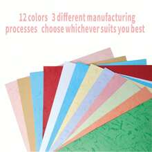 Cover Paper, Flat Paper, Binding Cover, Multipurpose Printable Paper, Colored Pulp Paper, A3, A4, A5, Leather Texture Paper, Thickened 180g Hard Cardboard, Handmade Origami Paper, Cover Paper, High-Quality Leather Texture Paper - one-size - View 3