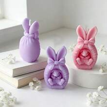 1 pieza Vela perfumada con forma de conejo, decoración del hogar, vela perfumada de conejo de Pascua, regalo de vela perfumada - 1PC - Ver 4