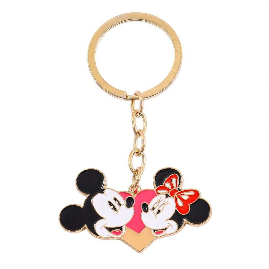 Disney Cute Minnie Mouse Heart Pendant Keychain Mickey LOVE Valentine's Day Gift Travel Backpack Accessory - KC2374 - View 1