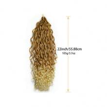 2Pcs/Pack 22 Inch Jessica Deep Wavy Twist Crochet Hair Extension Small Curly Crochet Braids Synthetic High Temperature Fiber Braiding Hair Extensions, Multiple Colors To Choose From, Halloween - Multicolor - View 4