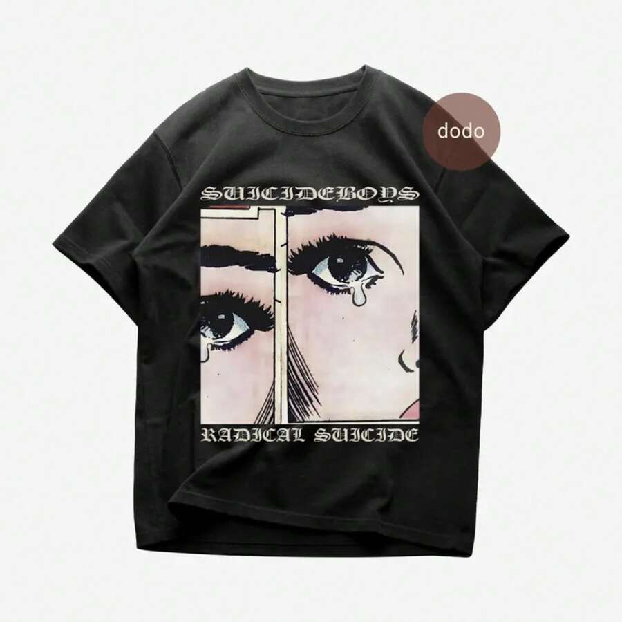 SuicideboysA T-Shirt - Rap Music Shirt - Radical Suicide Album - SuicideboysA Album Shirt - SuicideboysA Merch - Unisex Rapper Clothing - màu đen - Xem 1