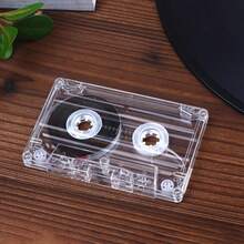 Reproductor de cinta en blanco de Color de Cassette estándar de 45/60/90 minutos con cinta de Audio magnética caja de almacenamiento transparente para grabación deúsica y voz HJIT - 60 minutos - Ver 2